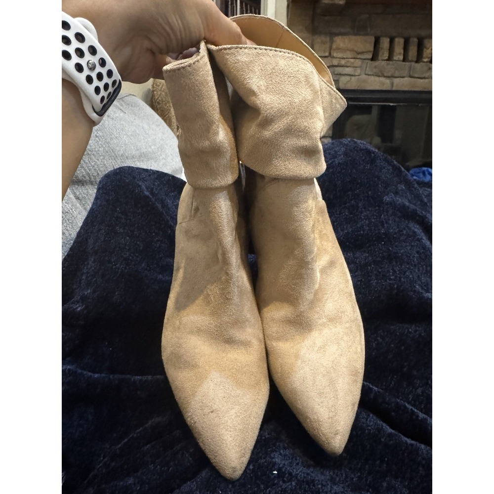 Jessica Simpson Women's Dark Beige Aysira Faux Suede Bootie Size 6.5